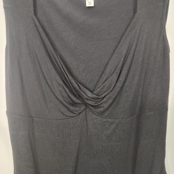 Addition Elle Black Soft Stretch Bodysuit Sleeveless Top Womens Size 0X X - Picture 5 of 9